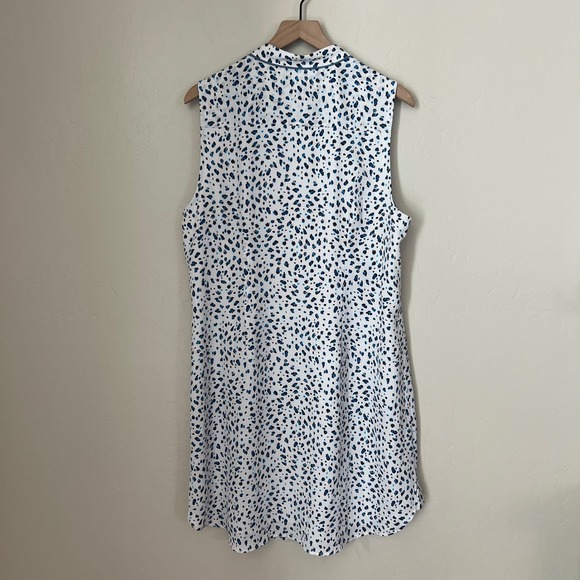 Cabi Women's XL Camilla Blue Leopard Shirt‎ Dress - Picture 5 of 7
